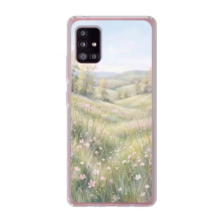 Bloemen veld - Bloemen - Groen Telefoonhoesje Samsung Galaxy A51 5G klein -3d