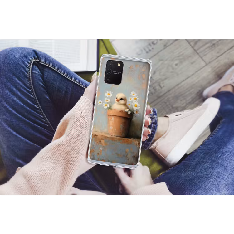Bloempot - Kuiken - Bloemetjes Telefoonhoesje Samsung Galaxy S10 Lite klein -handS10Lite