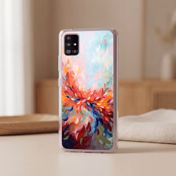 Bloemen - Abstract - Kunst - Modern Telefoonhoesje Samsung Galaxy A51 5G klein -sfeer2