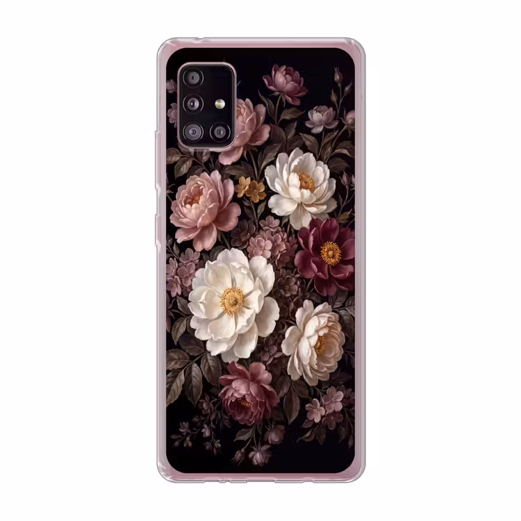 Bloemen - Boeket - Klassiek - Donker - Rood Telefoonhoesje Samsung Galaxy A51 5G klein -3d