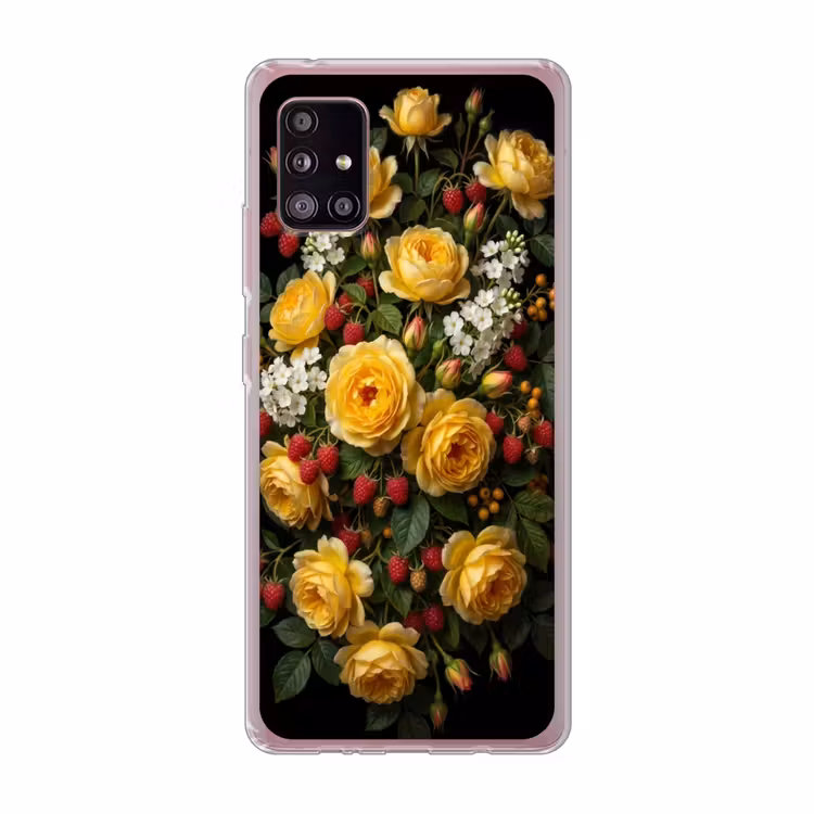 Bloemen - Boeket - Natuur - Klassiek - Geel Telefoonhoesje Samsung Galaxy A51 5G klein -3d