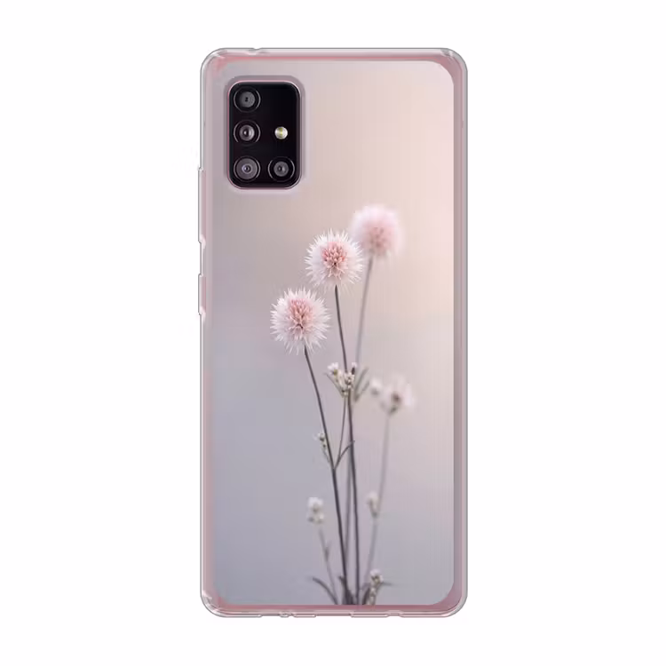 Bloemen - Bollen - Roze Telefoonhoesje Samsung Galaxy A51 5G klein -3d