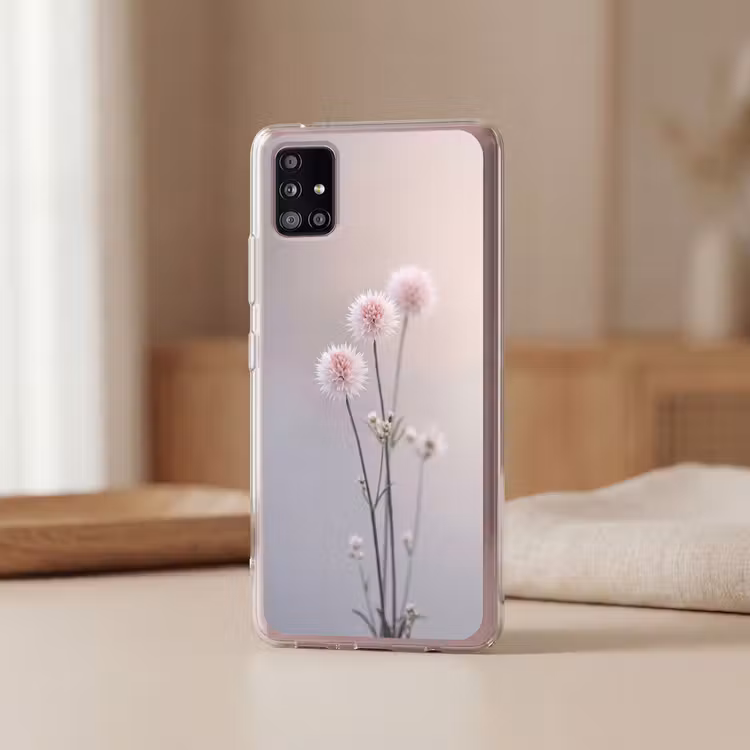 Bloemen - Bollen - Roze Telefoonhoesje Samsung Galaxy A51 5G klein -sfeer2