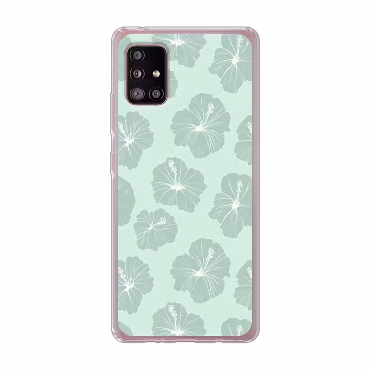 Bloemen - Hibiscus - Mint Telefoonhoesje Samsung Galaxy A51 5G klein 373 -3d