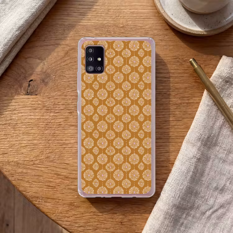 Bloemen - Modern - Oker Telefoonhoesje Samsung Galaxy A51 5G klein 373 -sfeer1