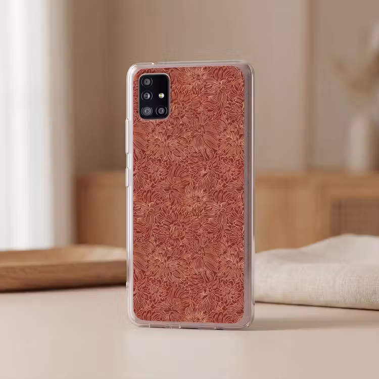Bloemen - Motief - Rood Telefoonhoesje Samsung Galaxy A51 5G klein 373 -sfeer2