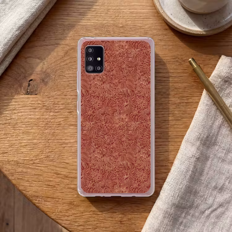 Bloemen - Motief - Rood Telefoonhoesje Samsung Galaxy A51 5G klein 373 -sfeer1