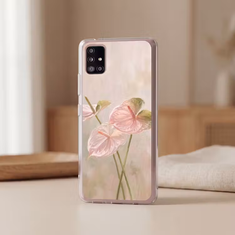 Bloemen - Pastel - Abstract - Natuur - Groen Telefoonhoesje Samsung Galaxy A51 5G klein -sfeer2