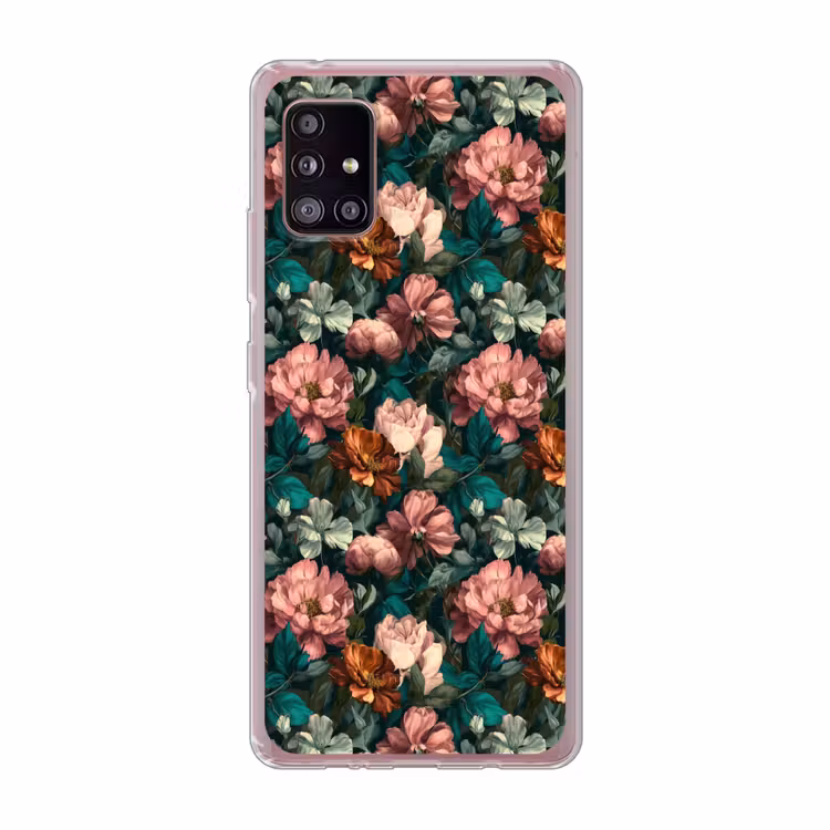 Bloemen - Schilderachtig - Patroon - Roze Telefoonhoesje Samsung Galaxy A51 5G klein 373 -3d
