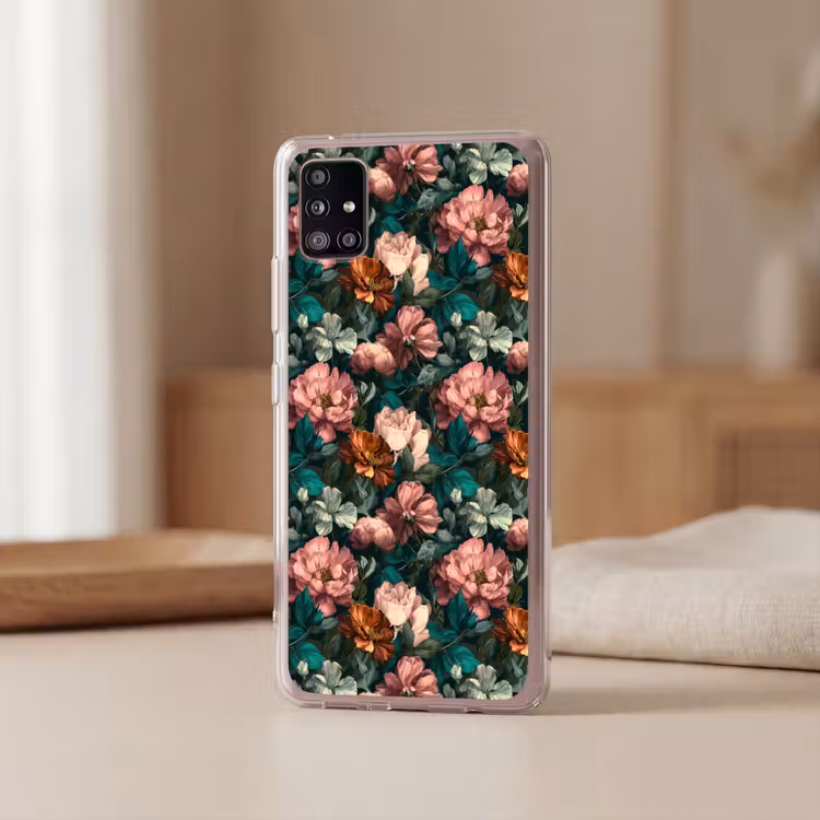 Bloemen - Schilderachtig - Patroon - Roze Telefoonhoesje Samsung Galaxy A51 5G klein 373 -sfeer2