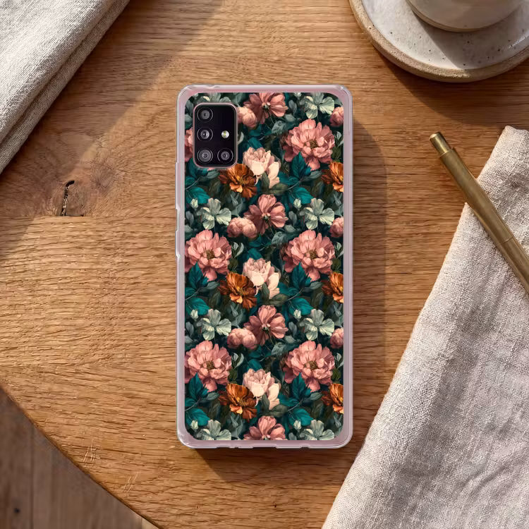 Bloemen - Schilderachtig - Patroon - Roze Telefoonhoesje Samsung Galaxy A51 5G klein 373 -sfeer1