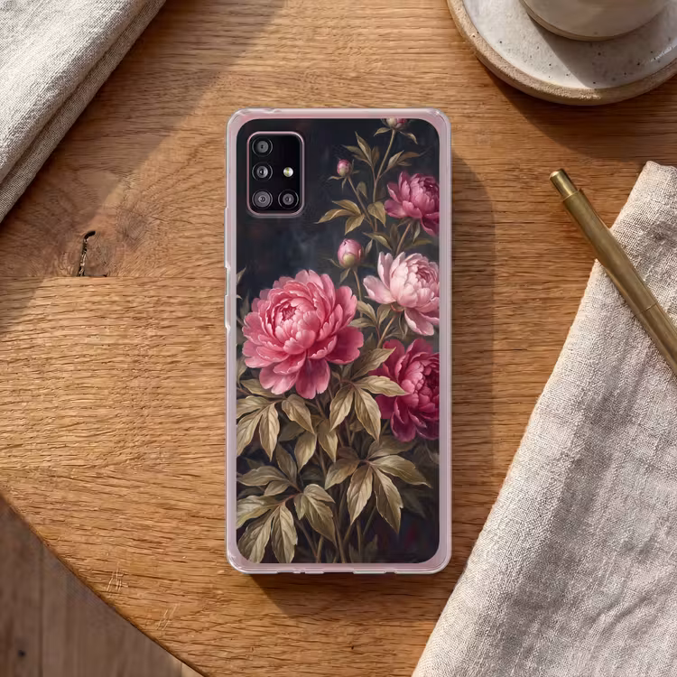 Bloemen - Roze - Klassiek - Natuur Telefoonhoesje Samsung Galaxy A51 5G klein -sfeer1
