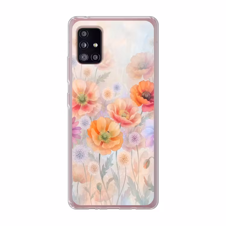 Bloemen - Aquarel - Natuur - Modern - Kleurrijk Telefoonhoesje Samsung Galaxy A51 5G klein -3d