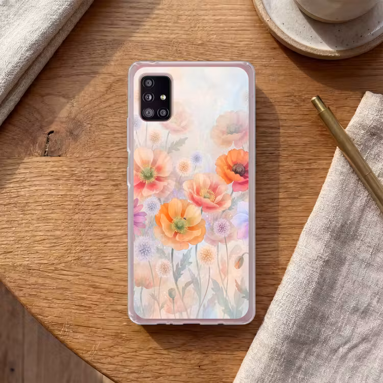 Bloemen - Aquarel - Natuur - Modern - Kleurrijk Telefoonhoesje Samsung Galaxy A51 5G klein -sfeer1