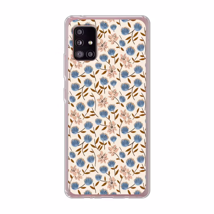 Bloemen - Wild - Blauw Telefoonhoesje Samsung Galaxy A51 5G klein 373 -3d
