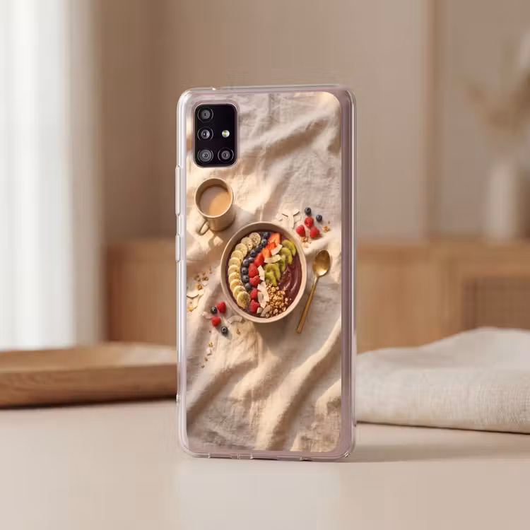 Eten - Ontbijtkom - Fruit - Gezond - Kleurrijk Telefoonhoesje Samsung Galaxy A51 5G klein -sfeer2