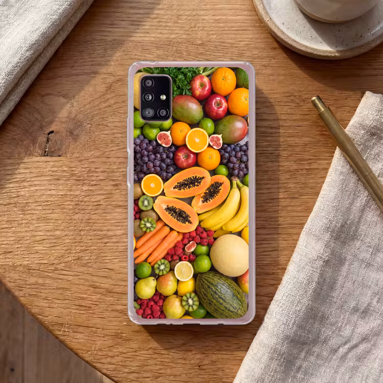 Eten - Fruit - Groenten - Vers - Kleurrijk Telefoonhoesje Samsung Galaxy A51 5G klein -sfeer1