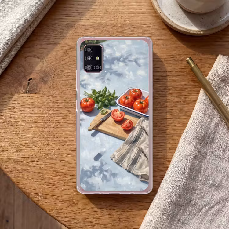 Eten - Keuken - Ingrediënten - Stillleven - Rood Telefoonhoesje Samsung Galaxy A51 5G klein -sfeer1
