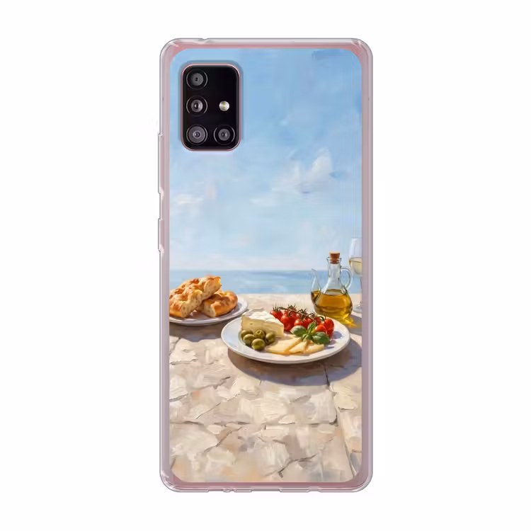 Eten - Middellandse Zee - Natuur - Geschilderd Telefoonhoesje Samsung Galaxy A51 5G klein -3d