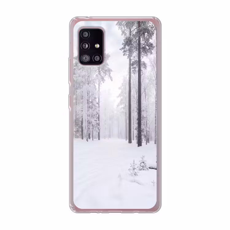 Bos - Sneeuw - Pad - Winter - Stilte Telefoonhoesje Samsung Galaxy A51 5G klein -3d