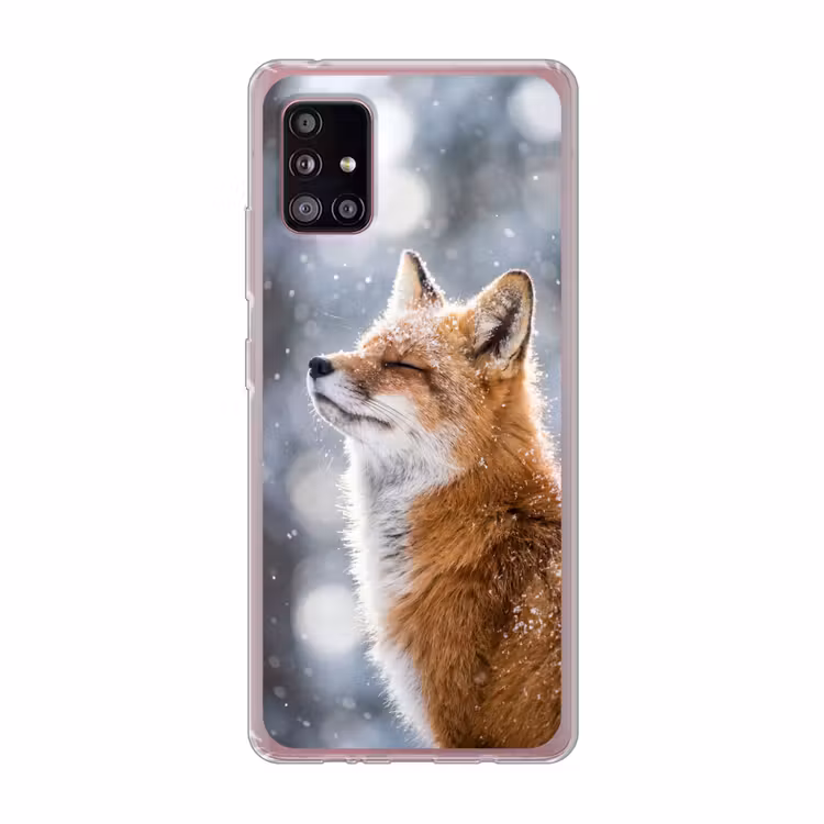 Vos - Sneeuwval - Portret - Winter - Sfeervol Telefoonhoesje Samsung Galaxy A51 5G klein -3d