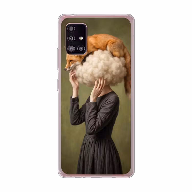 Vos - Surrealistisch - Groen Telefoonhoesje Samsung Galaxy A51 5G klein -3d