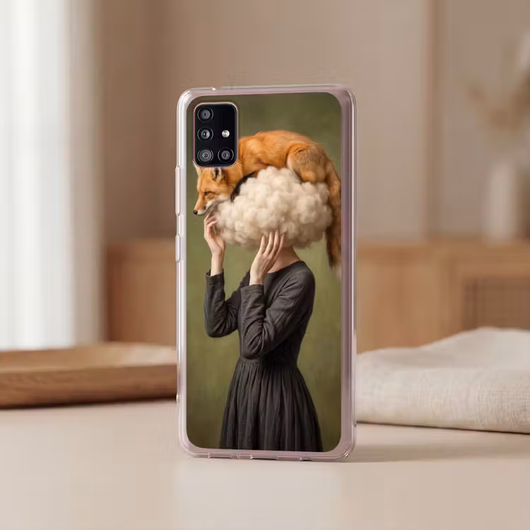 Vos - Surrealistisch - Groen Telefoonhoesje Samsung Galaxy A51 5G klein -sfeer2