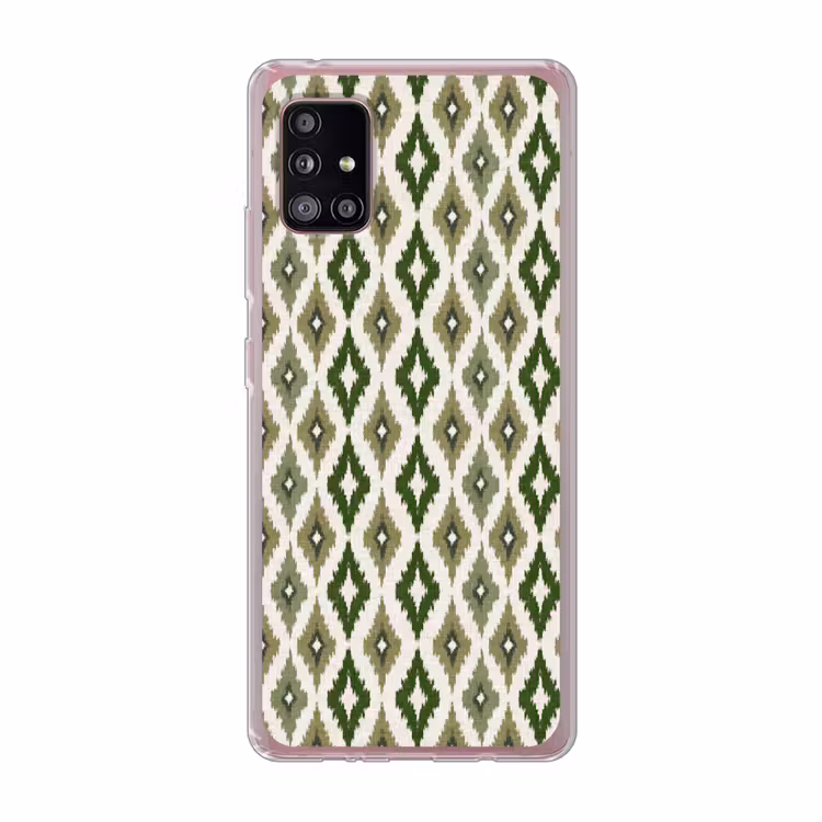 Geografisch - Ruitmotief - Groen Telefoonhoesje Samsung Galaxy A51 5G klein 373 -3d