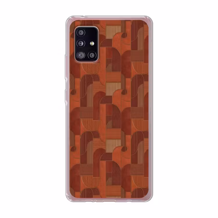 Geometrisch - Abstract - Textuur - Bruin Telefoonhoesje Samsung Galaxy A51 5G klein 373 -3d