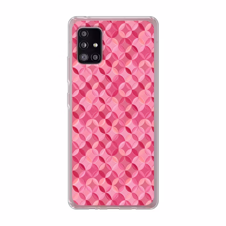 Geometrisch - Mozaïek - Modern - Roze Telefoonhoesje Samsung Galaxy A51 5G klein 373 -3d