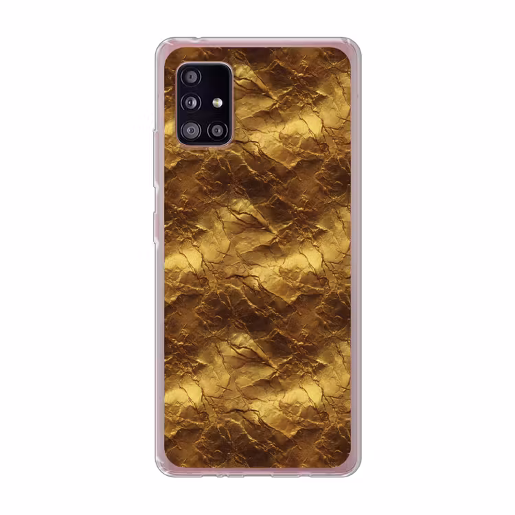 Bladgoud - Textuur  - Goud Telefoonhoesje Samsung Galaxy A51 5G klein 373 -3d