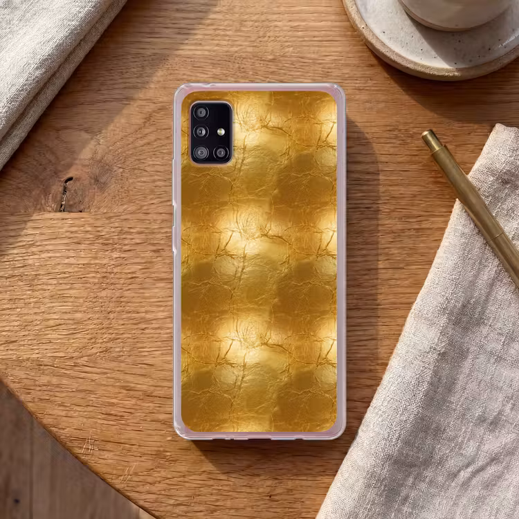 Bladgoud - Vintage - Textuur - Warm Goud Telefoonhoesje Samsung Galaxy A51 5G klein 373 -sfeer1