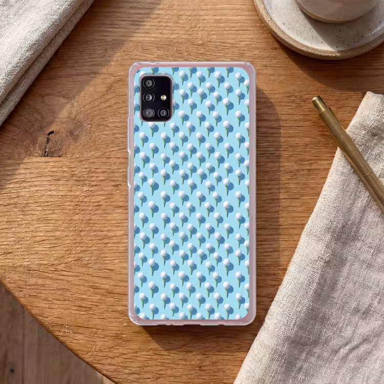 Golf - Ballen - Blauw Telefoonhoesje Samsung Galaxy A51 5G klein 373 -sfeer1
