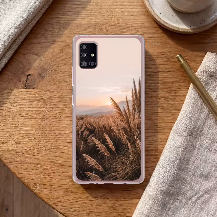 Gras - Veld - Zon - Natuur Telefoonhoesje Samsung Galaxy A51 5G klein -sfeer1