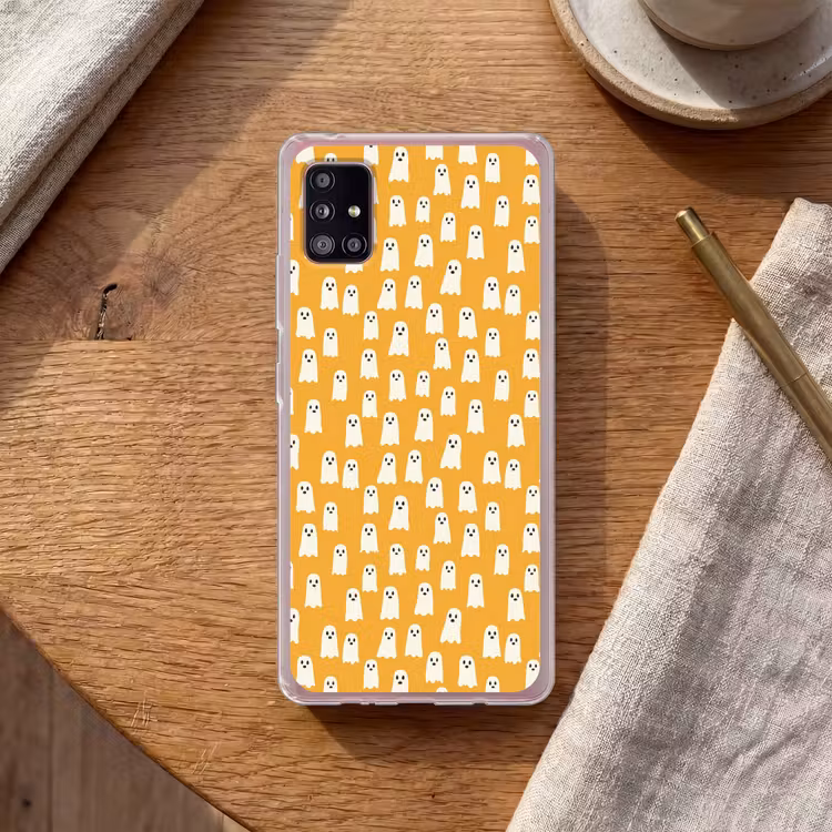 Halloween - Spookjes - Oker Telefoonhoesje Samsung Galaxy A51 5G klein 373 -sfeer1