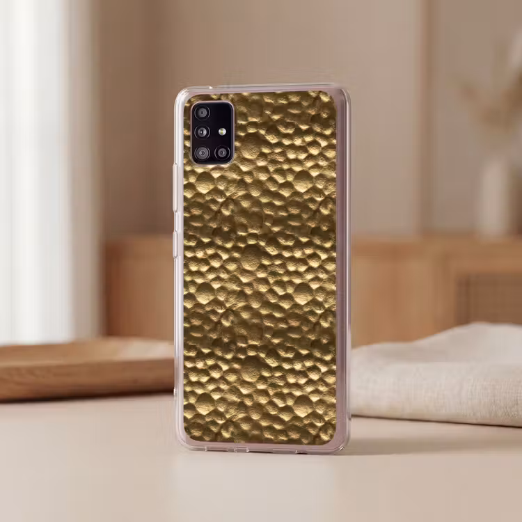 Gehamerd - Reliëf - Textuur - Bronsgoud Telefoonhoesje Samsung Galaxy A51 5G klein 373 -sfeer2