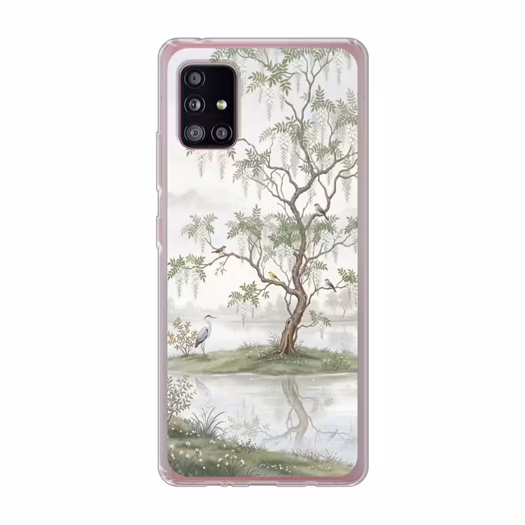 Reiger - Landschap - Groen Telefoonhoesje Samsung Galaxy A51 5G klein -3d
