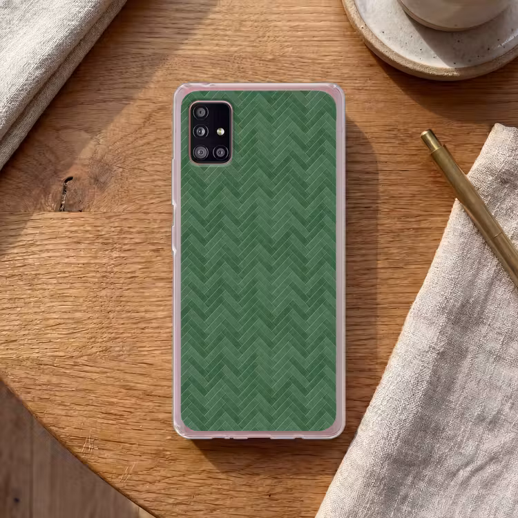 Visgraat - Wandtegel - Bosgroen Telefoonhoesje Samsung Galaxy A51 5G klein 373 -sfeer1