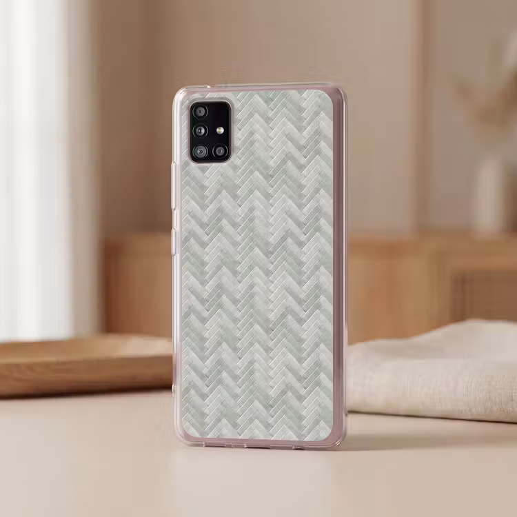 Visgraat - Wandtegel - Grijs Telefoonhoesje Samsung Galaxy A51 5G klein 373 -sfeer2