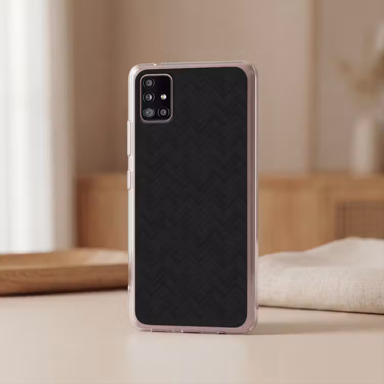 Visgraat - Wandtegel - Mat - Zwart Telefoonhoesje Samsung Galaxy A51 5G klein 373 -sfeer2