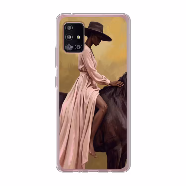 Paard - Klassiek - Oker Telefoonhoesje Samsung Galaxy A51 5G klein -3d
