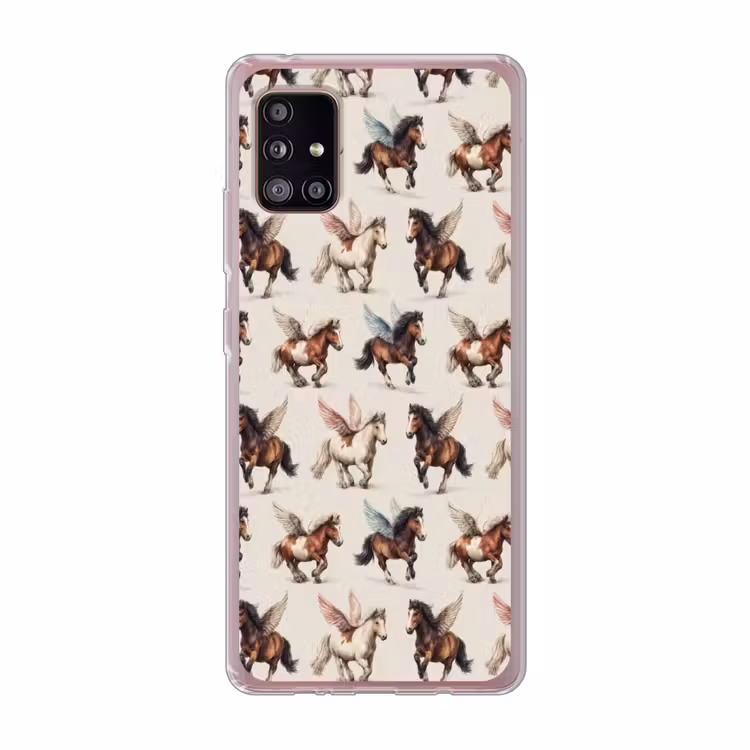 Paarden - Vleugels - Kleurrijk Telefoonhoesje Samsung Galaxy A51 5G klein 373 -3d