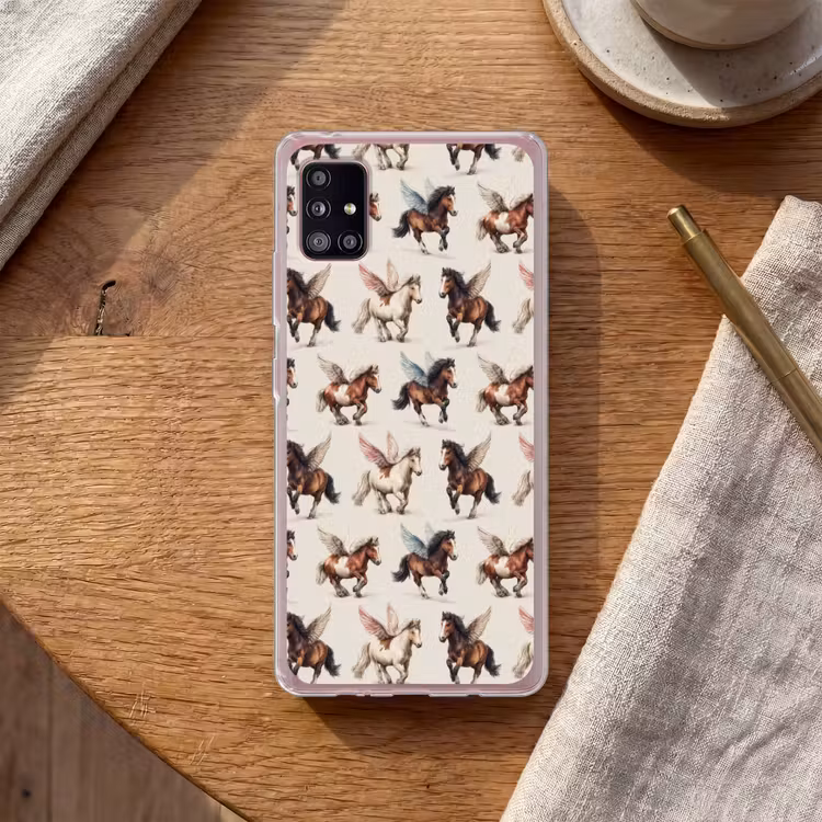 Paarden - Vleugels - Kleurrijk Telefoonhoesje Samsung Galaxy A51 5G klein 373 -sfeer1
