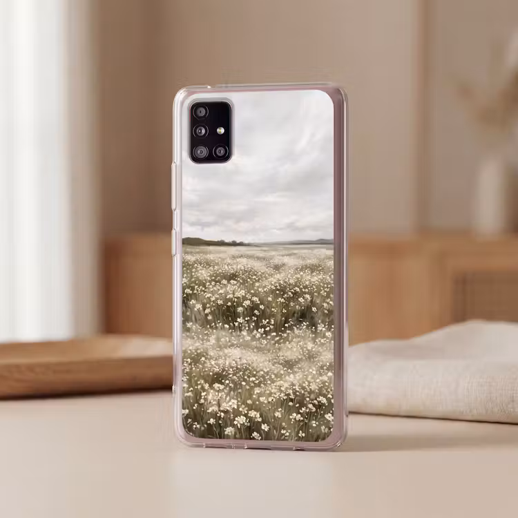 Illustratie - Landschap - Wit Telefoonhoesje Samsung Galaxy A51 5G klein -sfeer2