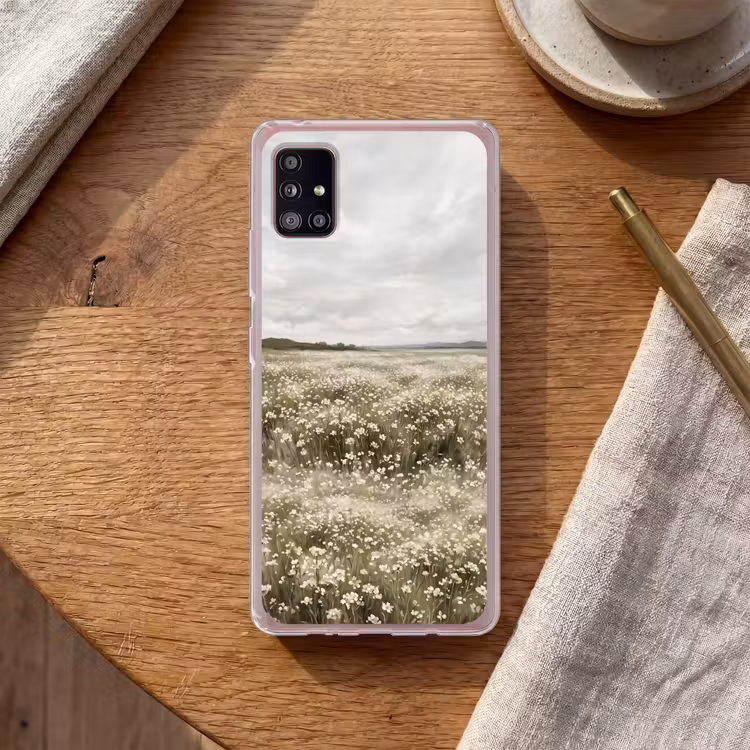Illustratie - Landschap - Wit Telefoonhoesje Samsung Galaxy A51 5G klein -sfeer1