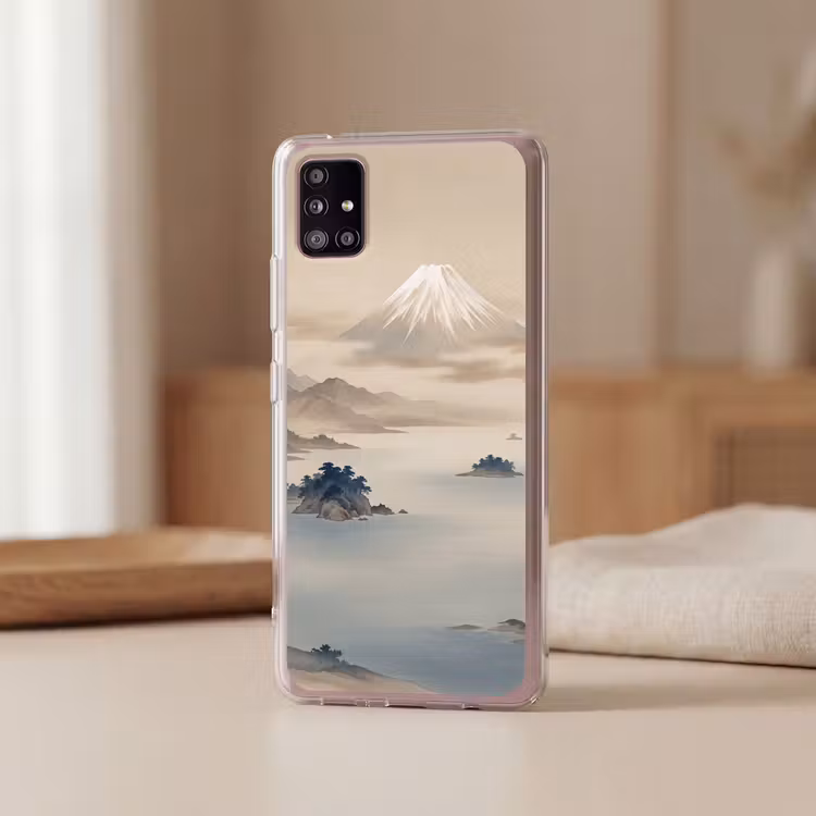 Japans - Landschap - Beige Telefoonhoesje Samsung Galaxy A51 5G klein -sfeer2
