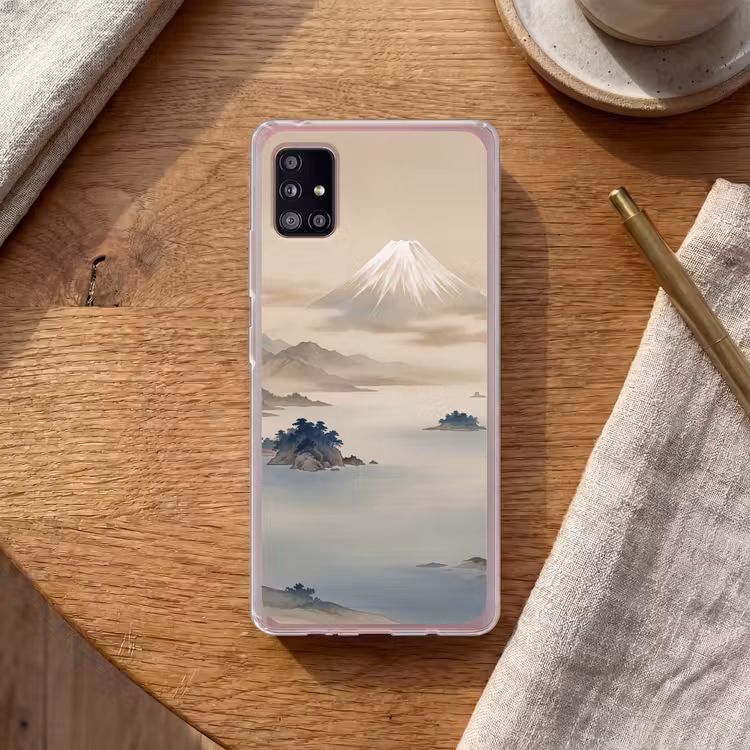 Japans - Landschap - Beige Telefoonhoesje Samsung Galaxy A51 5G klein -sfeer1