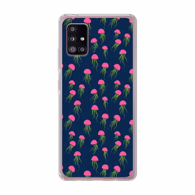 Kwallen - Diepzee - Neon Telefoonhoesje Samsung Galaxy A51 5G klein 373 -3d