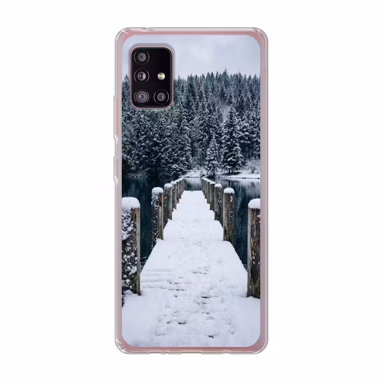 Steiger - Meer - Sneeuw - Bergen - Rustgevend Telefoonhoesje Samsung Galaxy A51 5G klein -3d
