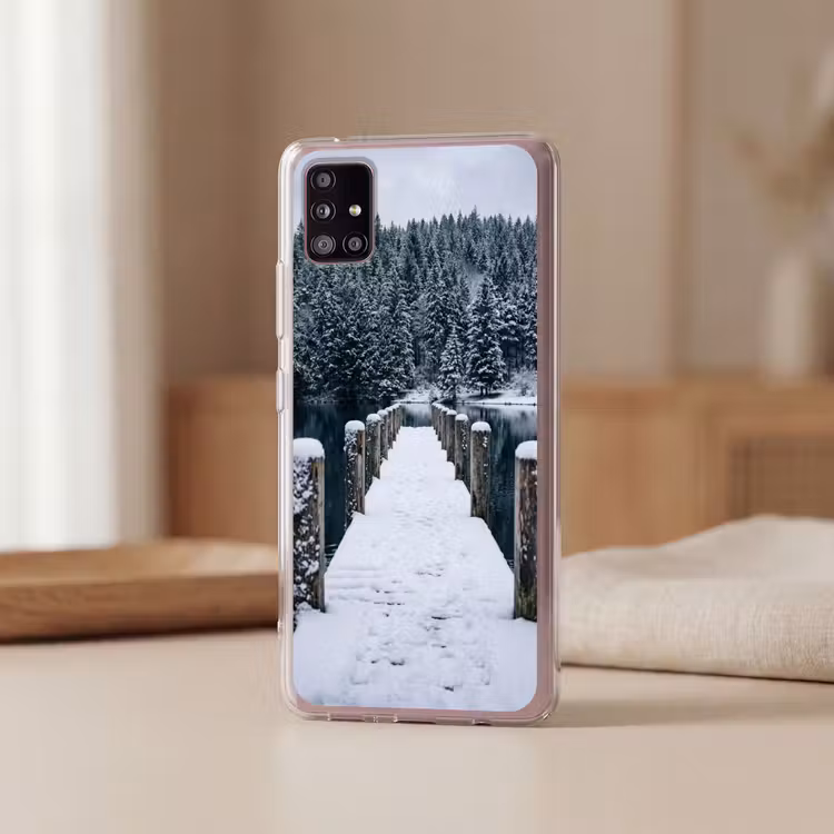 Steiger - Meer - Sneeuw - Bergen - Rustgevend Telefoonhoesje Samsung Galaxy A51 5G klein -sfeer2